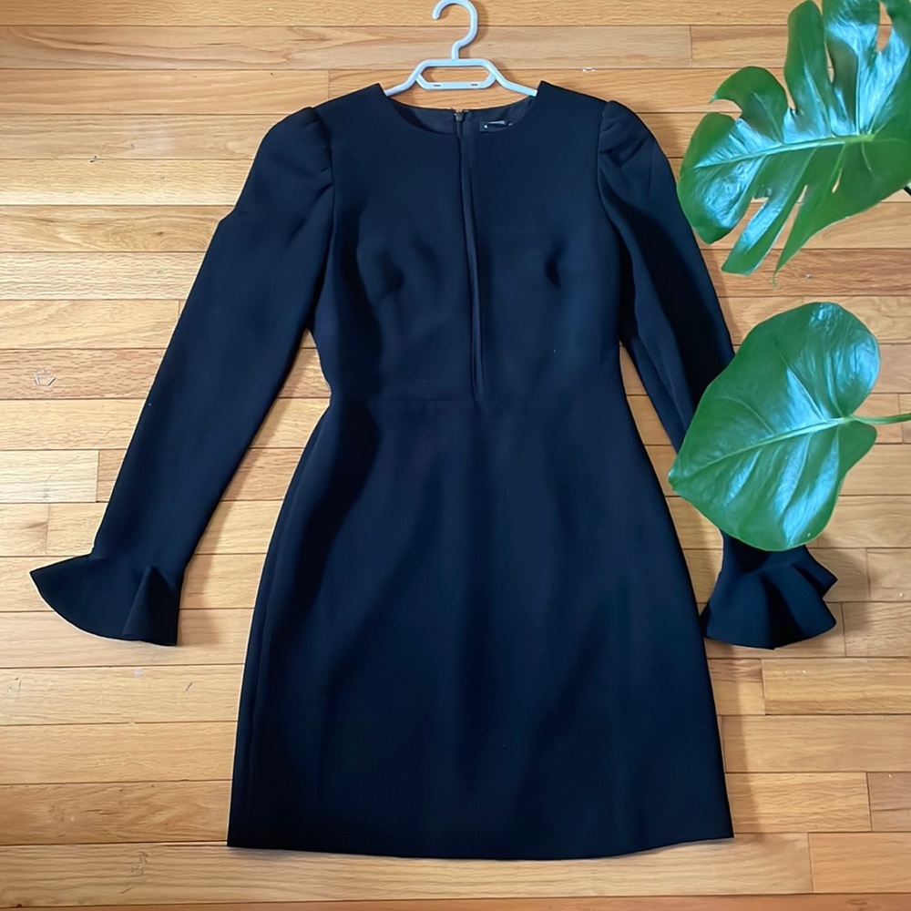 Black puff sleeve dress